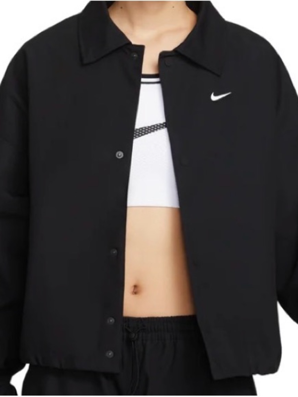 NWT - Nike Black Sportswear Women's Oversized Woven Jacket